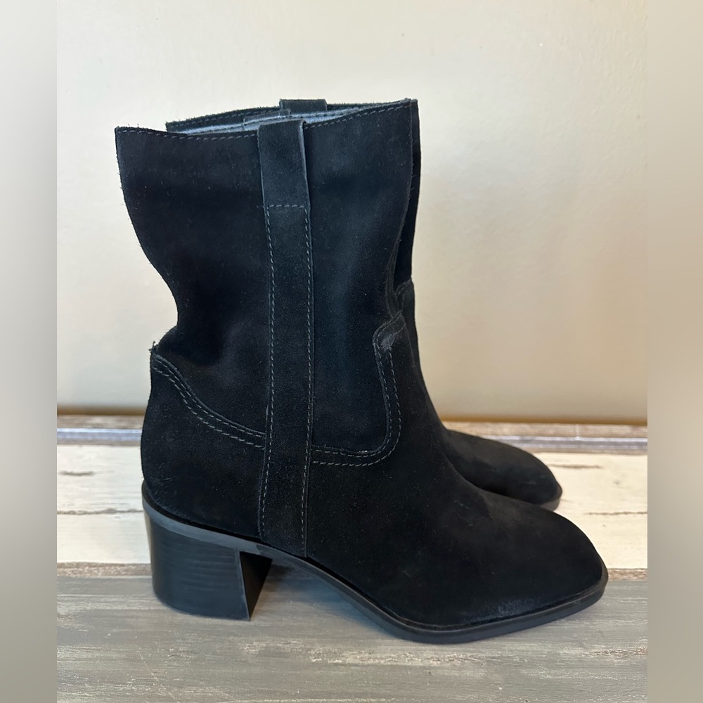 Steve Madden Romney Suede Ankle Boots - Black Sz 8.5